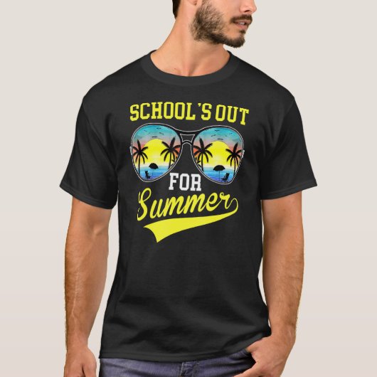 Laatste dag van schoolonderwijs voor zomerleraar t-shirt (Voorkant)