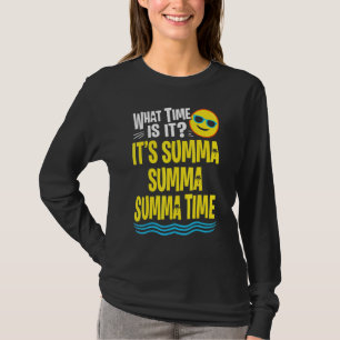Laatste dag van schoolzomertijd palm boomleraar K T-shirt