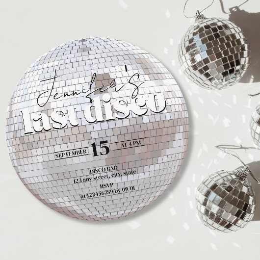 Laatste Disco 70s Dance Bachelorette Party Kaart