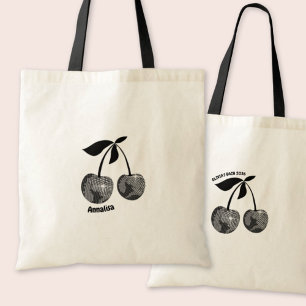 Laatste Disco Bachelorette Feest Black Cherry Tote Bag