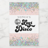 Laatste Disco Bachelorette Mini Wine Labels Wijn Etiket (Enkel label)