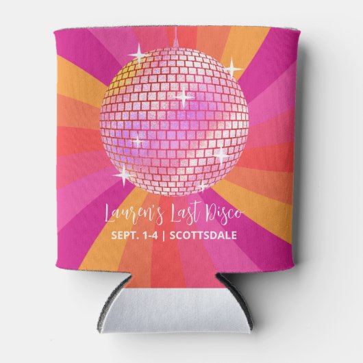 Laatste Disco Bachelorette Party Gift, SARA Blikjeskoeler (Voorkant)