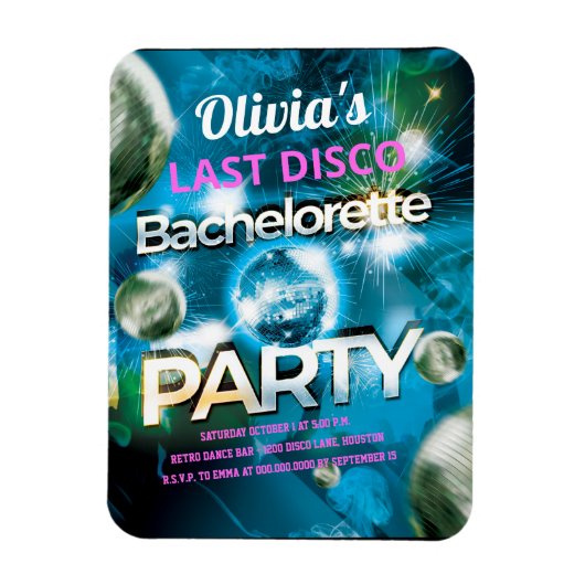 Laatste Disco Bachelorette Party Magneet (Verticaal)