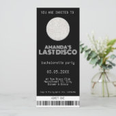 Laatste Disco Bachelorette Silver Ticket Kaart (Staand voorkant)