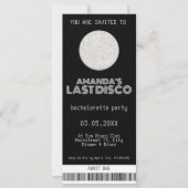 Laatste Disco Bachelorette Silver Ticket Kaart (Voorkant)