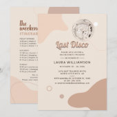 Laatste Disco Bachelorette Weekend Party Route Kaart (Voorkant / Achterkant)