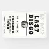 Laatste Disco Bachelorette Weekend zwart-wit Spandoek (Horizontaal)