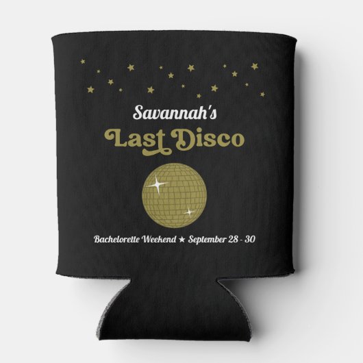 Laatste Disco Bride Bachelorette Party Groovy Retr Blikjeskoeler (Achterkant)