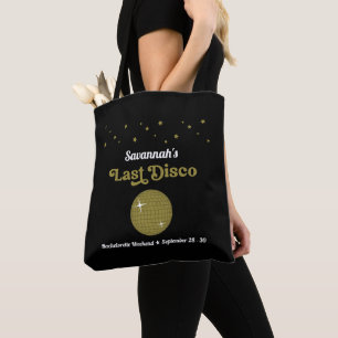 Laatste Disco Bruid Hen Party Groovy Retro Draagtas