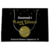 Laatste Disco Bruid Meisje Feestje Groovy Retro Groot Cadeauzakje (Voorkant)