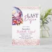 Laatste Disco Dance Ball Bloemen Bachelorette Part Kaart (Staand voorkant)