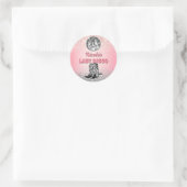 Laatste Disco Retro Bachelorette Aangepast Ronde Sticker (Tas)
