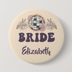 Laatste Disco Retro Bachelorette Ronde Button 7,6 Cm