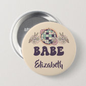 Laatste Disco Retro Bachelorette Ronde Button 7,6 Cm (Voorkant /achterkant)