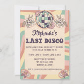 Laatste Disco Retro Bachelorette Uitnodiging (Voorkant)