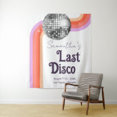 Laatste Disco Retro Bachelorette Weekend Tapester Wandkleed (In situ)