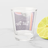 Laatste disco retro roze vrijgezellenweekend shot glas (Achterkant)