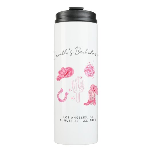 Laatste Disco Rodeo Bachelorette Weekend Party Thermosbeker (Voorkant)