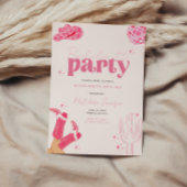 Laatste disco rodeo vrijgezellenfeest uitnodiging