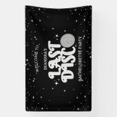 Laatste Disco Silver Retro Bachelorette Welkom Spandoek (Verticaal)