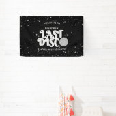Laatste Disco Silver Retro Bachelorette Welkom Spandoek (Insitu)
