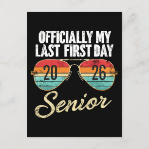 Laatste eerste dag senior 2026 feestdagenkaart