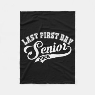 Laatste eerste dag senior 2026 senior jaar 2026 fleece deken