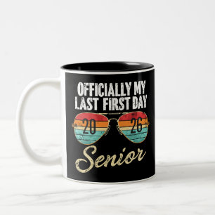 Laatste eerste schooldag Senior 2026 Tweekleurige Koffiemok