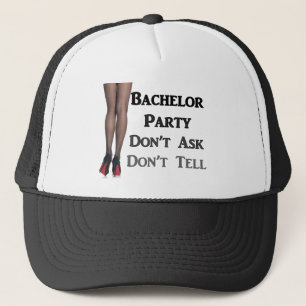 Laatste feest met leuke bachelor trucker pet