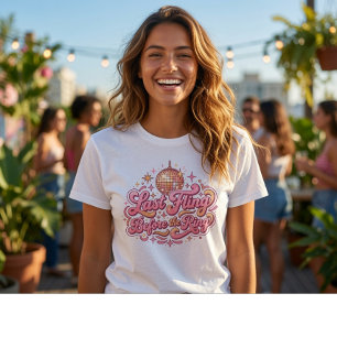 Laatste feest voor de ring Retro Disco Jonggezel T-shirt