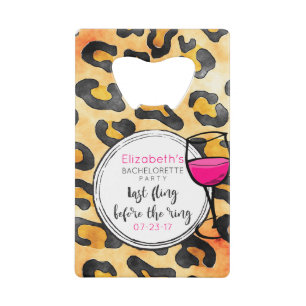 Laatste feestje voor de trouwring Wilde vrijgezell Kredietkaart Flessenopener