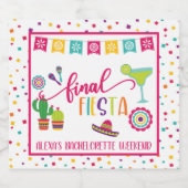 Laatste Fiesta Bachelorette Party (WH) Sparkling Wijnetiket (Enkel label)