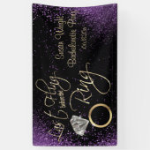 Laatste Fling Bachelorette Party - Paars Spandoek (Verticaal)