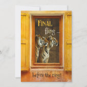 Laatste Fling Tiger Bachelorette Party Kaart (Voorkant)