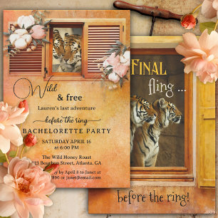 Laatste Fling Tiger Bachelorette Party Kaart