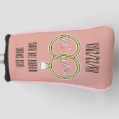 Laatste fuif voor het huwelijk in het roze golfheadcover (Voorkant)