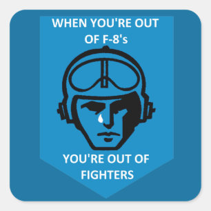 Laatste Gunfighter F-8 Vierkante Sticker