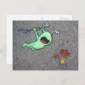 laatste herfstbladeren briefkaart (Voorkant / Achterkant)