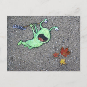 laatste herfstbladeren briefkaart