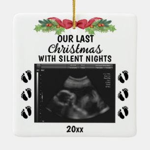 laatste kerstmis met stille nachten Ultrasound Fot Keramisch Ornament