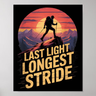Laatste Licht Langste Stap Zonsondergang Wandelen Poster