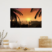 Laatste licht van de zon poster (Keuken)