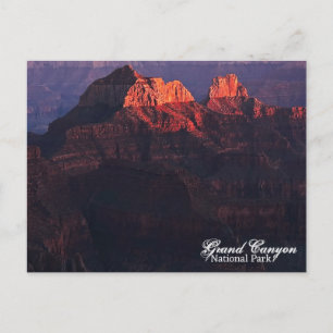 Laatste Lichte Zonsondergang Glow Grand Canyon Nor Briefkaart