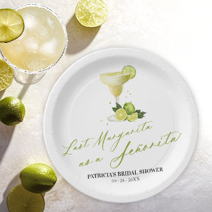 Laatste Margarita Als Señorita Bruidsfeestje Papieren Bordje
