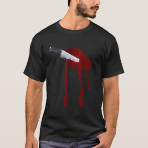 Laatste minuut spreekwoordy Fake Blood Stab Wound T-shirt
