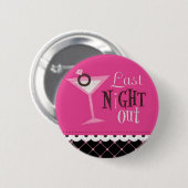 Laatste nacht uit ronde button 5,7 cm (Voorkant /achterkant)