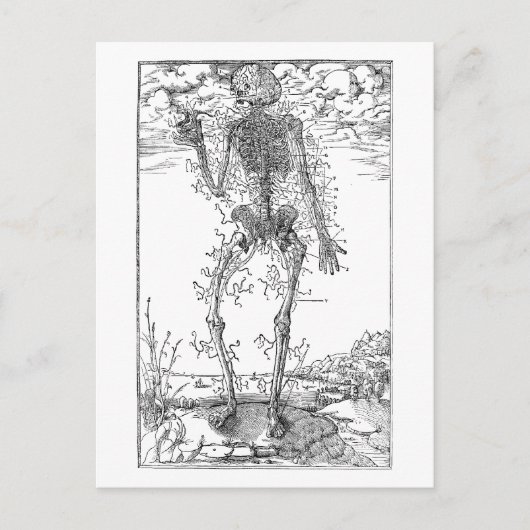 Laatste Nerve - Halloween Skelet Briefkaart (Voorkant)