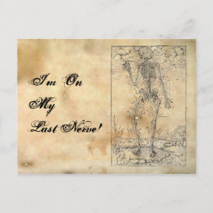 Laatste Nerve - Halloween Skelet Briefkaart
