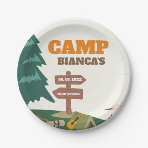 Laatste pad voor de sluier Camp Bachelorette Papieren Bordje