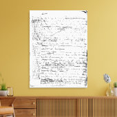 Laatste pagina van "A la Recherche du Temps Perdu" Canvas Afdruk (Insitu (Woonkamer))